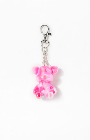 Acrylic Bear Bag Charm Keychain image number 1