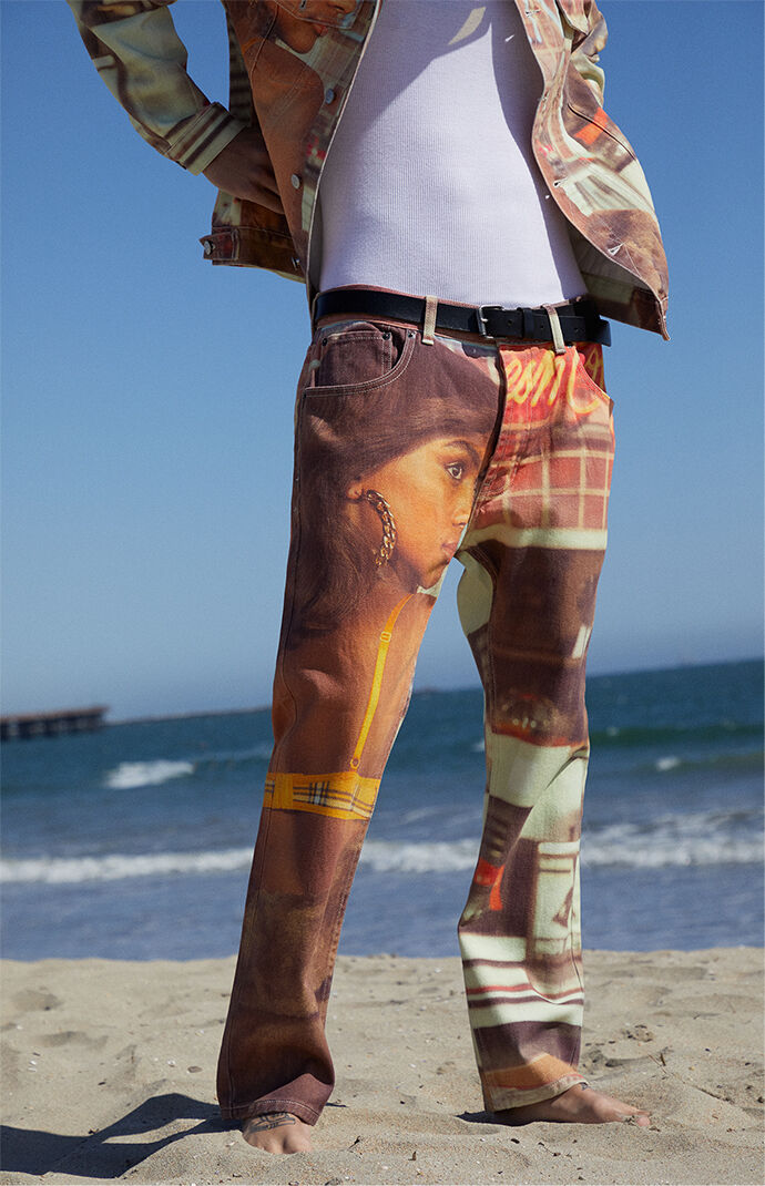 Vintage All Over Print Jeans