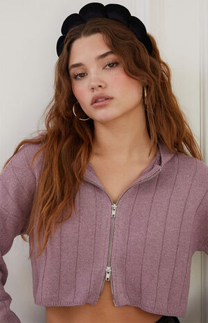 Eco Ribbed Sweater Hoodie image number 2