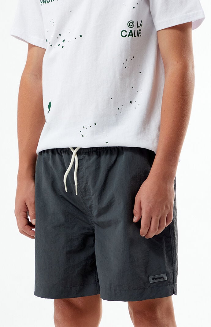 Pacsun Kids Black Collegiate 4.5" Swim Trunks