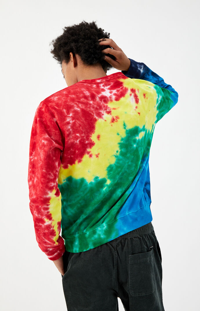 Tie-Dyed Terry Crew Neck Sweatshirt