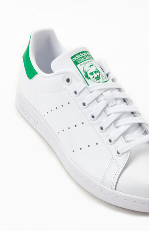 White & Green Stan Smith Shoes image number 6
