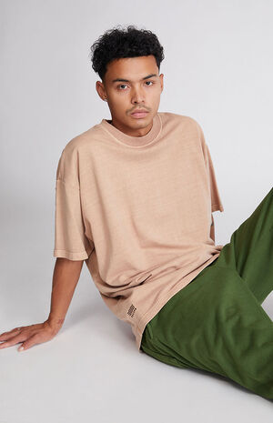 Brown Oversized Terry T-Shirt image number 4