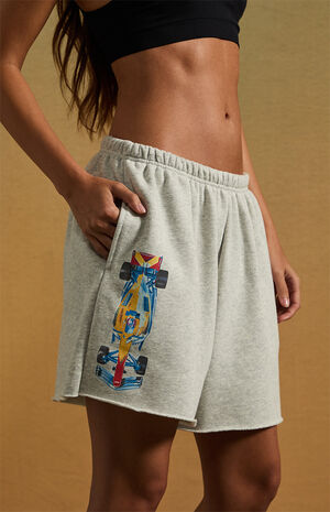 x Pacsun Miami Racing Baggy Sweat Shorts image number 2