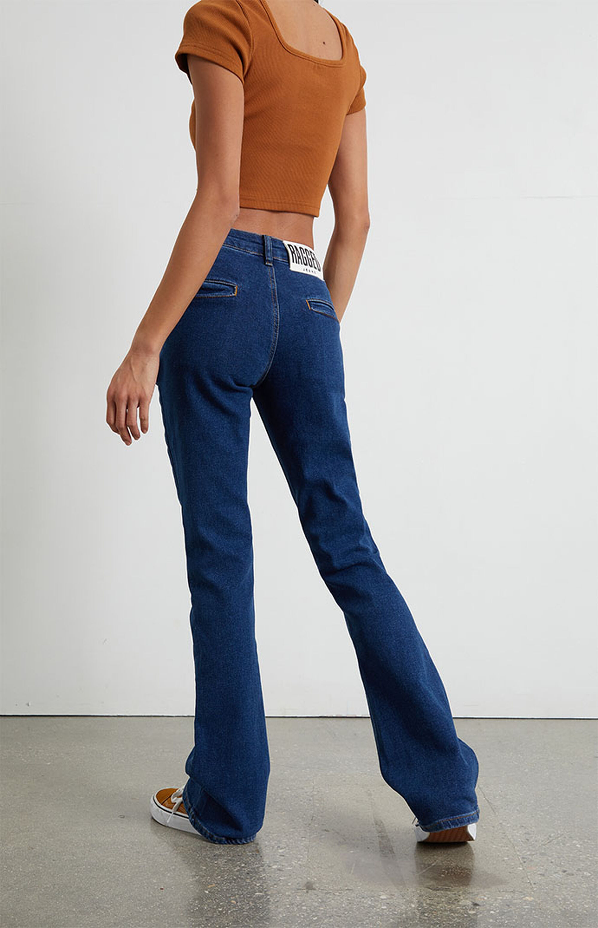 Ragged Jeans Flashback Low Rider Flare Jeans | PacSun