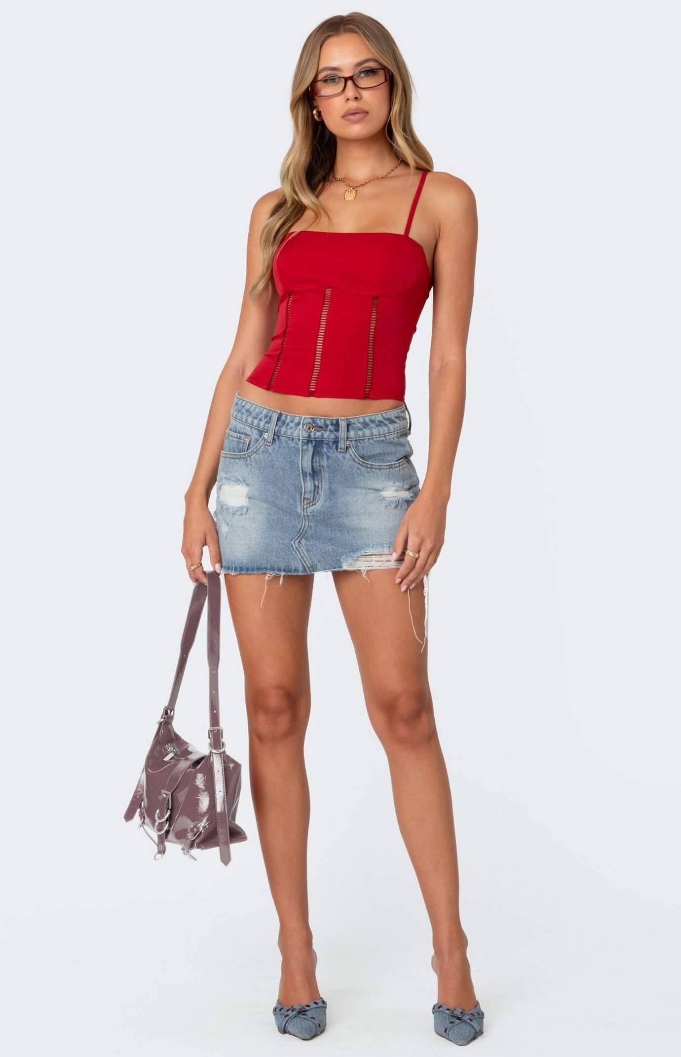 Edikted Jennie Ladder Knit Corset | PacSun