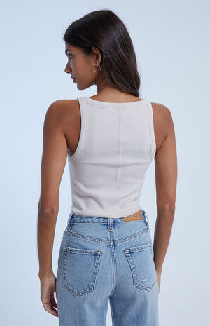 Ribbed Cropped Tank Top image number 3