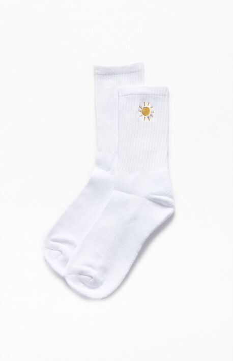 Embroidered Sun Socks