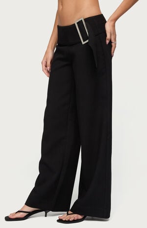 Cerise Buckle Low Rise Baggy Pants image number 2