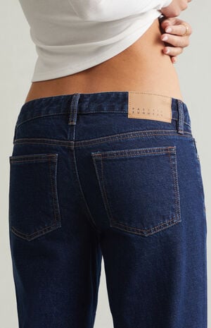 Pacsun Ultimate Low Rise Baggy Jeans Cuffed Dark Blue | PacSun