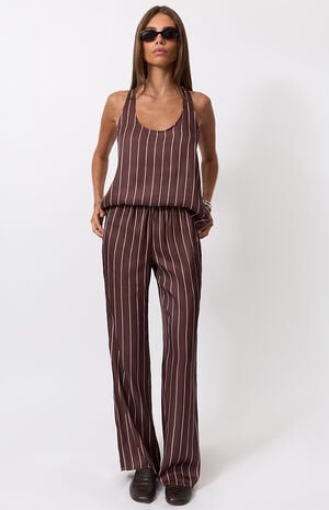 Brown Stretch Pull-On Pants image number 4