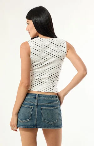 Seffie Low Rise Stretch Jean Micro Skort image number 2