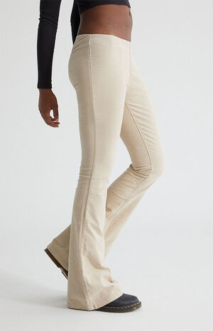 Cement Corduroy Low Rise Flare Pants image number 2
