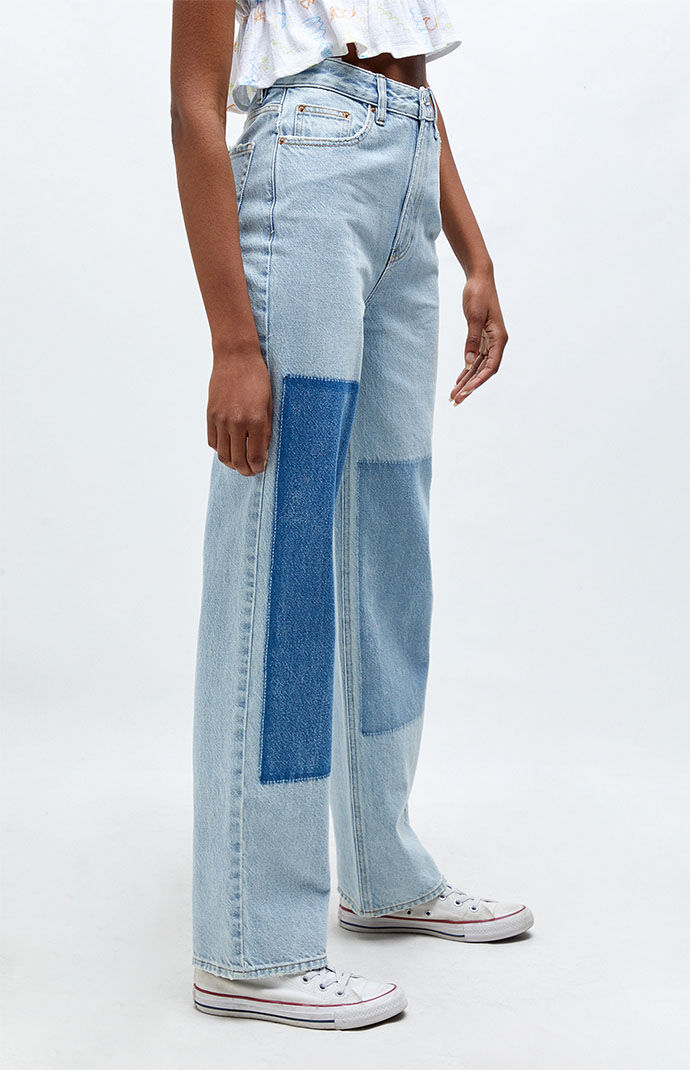 PacSun Eco Light Blue Patches Boyfriend 