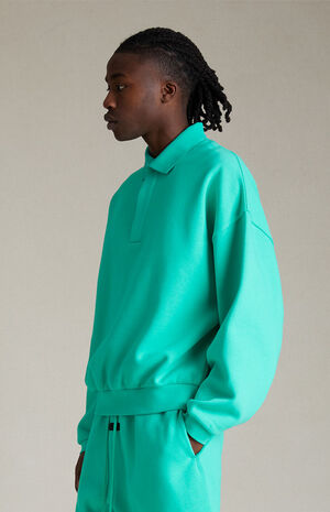 Mint Leaf Polo Sweatshirt image number 2