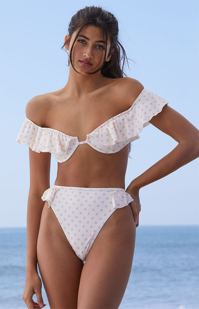 Off the shoulder underwire swimsuit shop