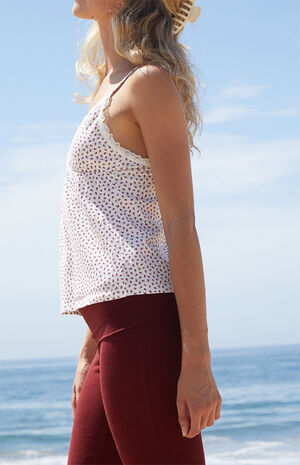 Floral Amara Lace Trim Tank Top image number 3