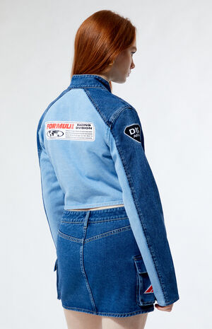 x PacSun Denim Moto Jacket image number 4