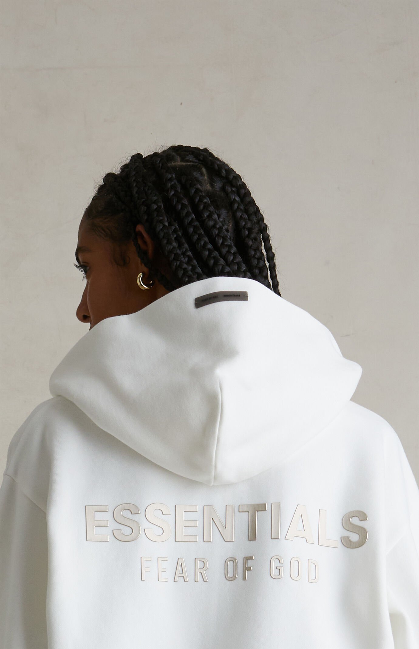 Fear of God Essentials Women's Cloud White Classic Zip Up