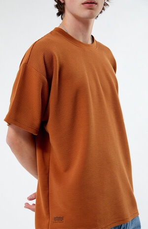Gold Ribbed Oversized T-Shirt image number 2