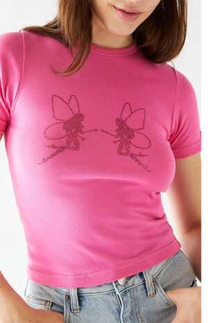 Fairy Rhinestones Slim T-Shirt Fairy Rhinestones Slim T-Shirt image number null