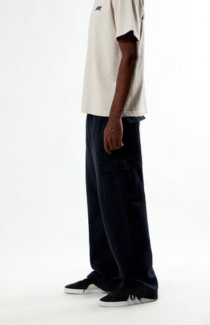 x PacSun Black Baggy Cargo Sweatpants image number 3