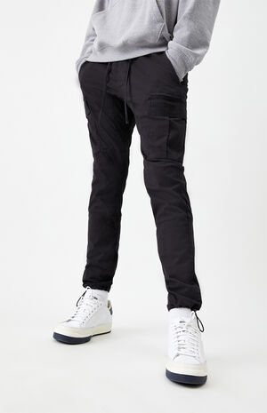 Utility Black Slim Cargo Pants image number 1