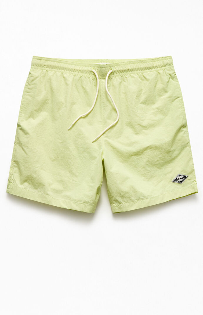 Solid Color 17" Swim Trunks