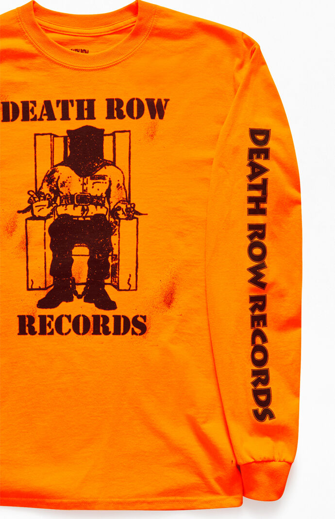 Orange Death Row Records Long Sleeve T Shirt Pacsun