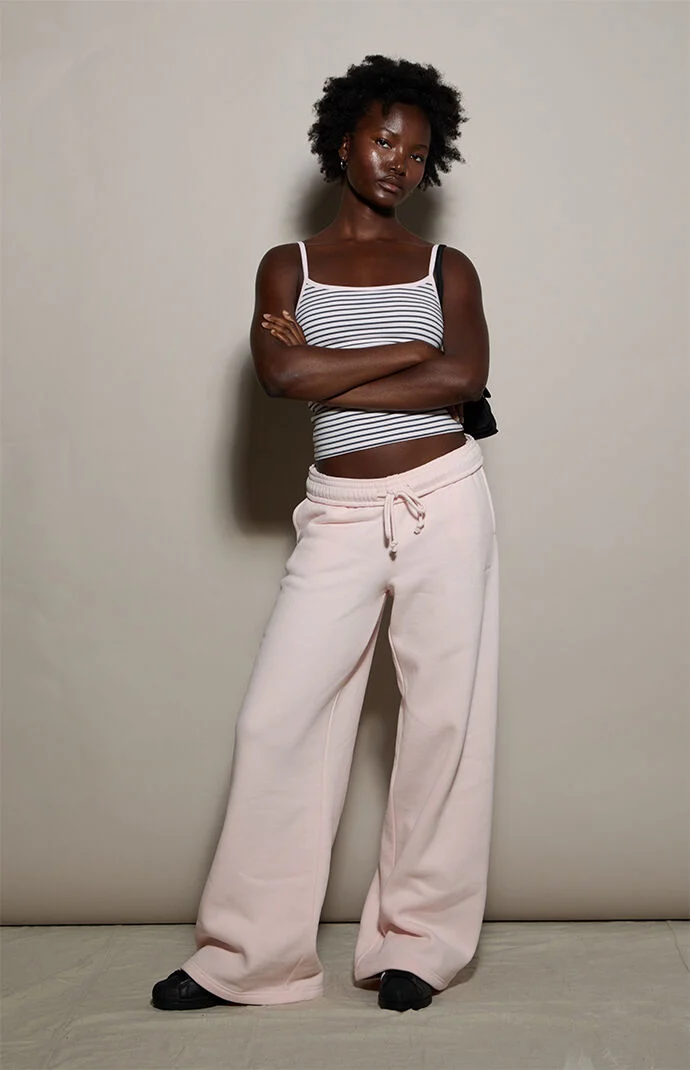 Pacsun Pink Ultra Soft Fleece Baggy Sweatpants