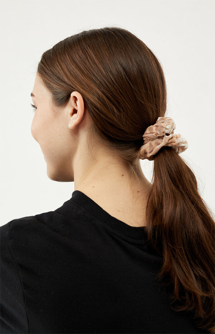 Cream Burnout Velvet Scrunchie