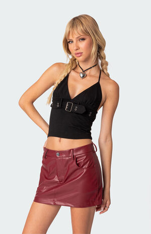 Birdie Buckle Belted Top image number 4