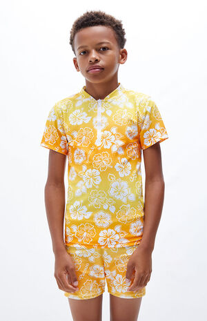 Short Sleeve Zip Front Rash Guard image number 2