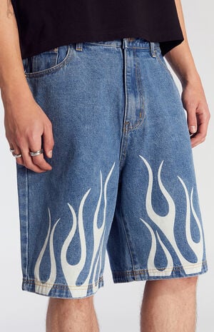 Inferno Denim Baggy Shorts image number 6
