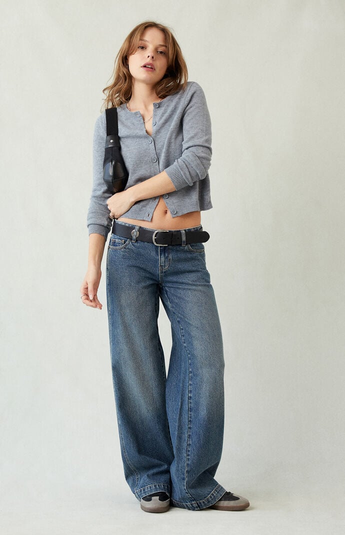 Image: Casey Dark Tint Low Rise Baggy Jeans