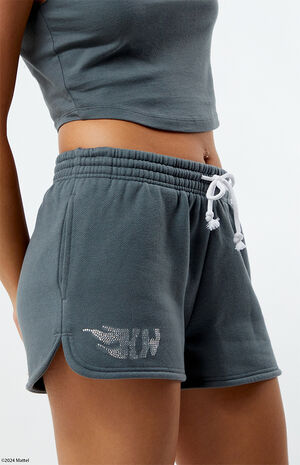 Rhinestone Dolphin Sweat Shorts image number 2