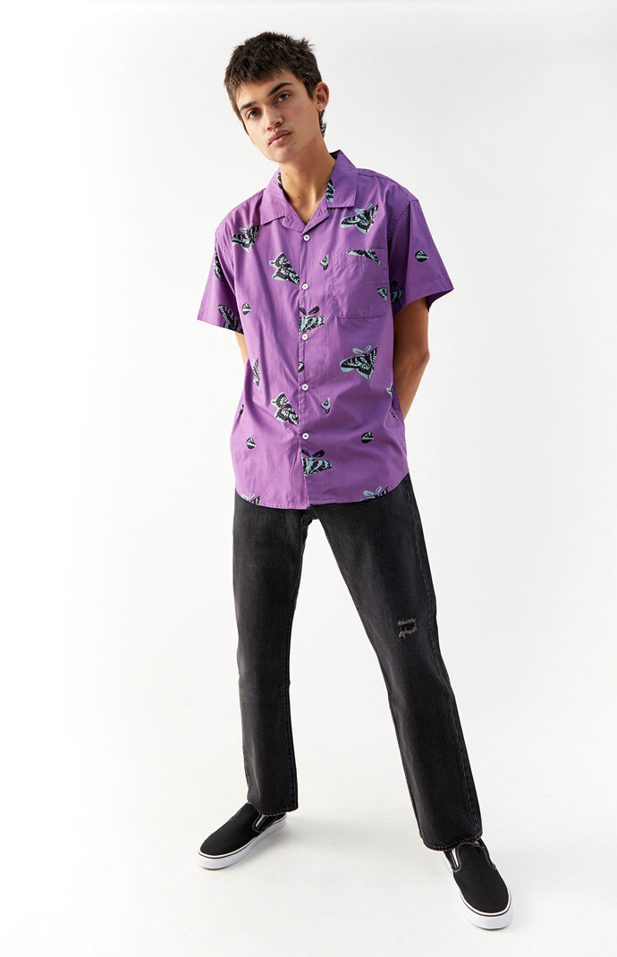Butterfly Woven Button Up Organic Shirt