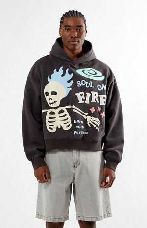 Soul On Fire Cropped Hoodie