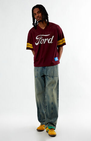 Short Sleeve Burgundy Mesh Jersey image number 5