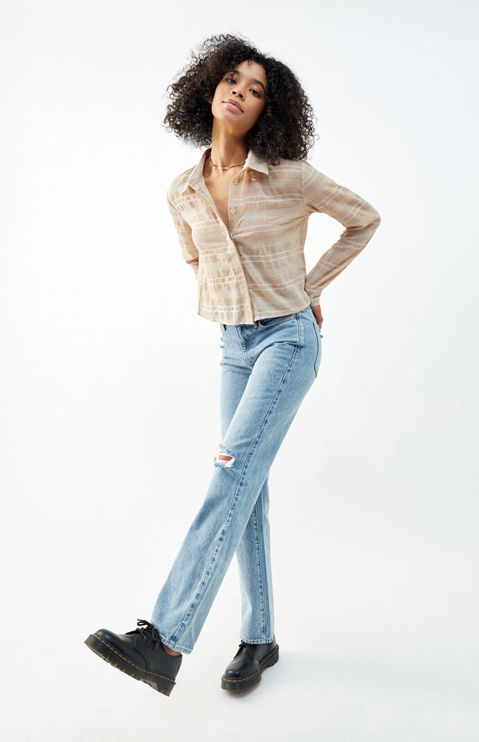'90s Chiffon Button Down Shirt