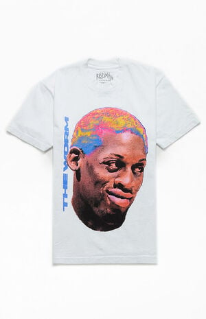 Rodman Brand Men's Worm Big Head T-Shirt in White - Size Large