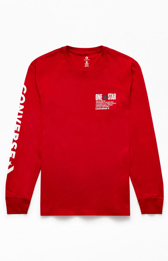 Converse one star online long sleeve shirt