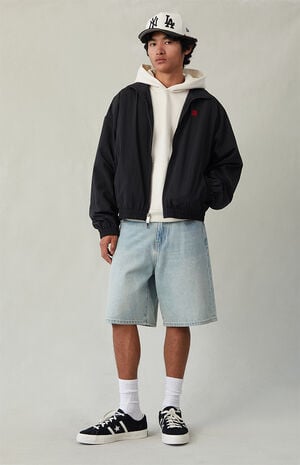 Light Blue Tint Baggy Denim Shorts image number 2