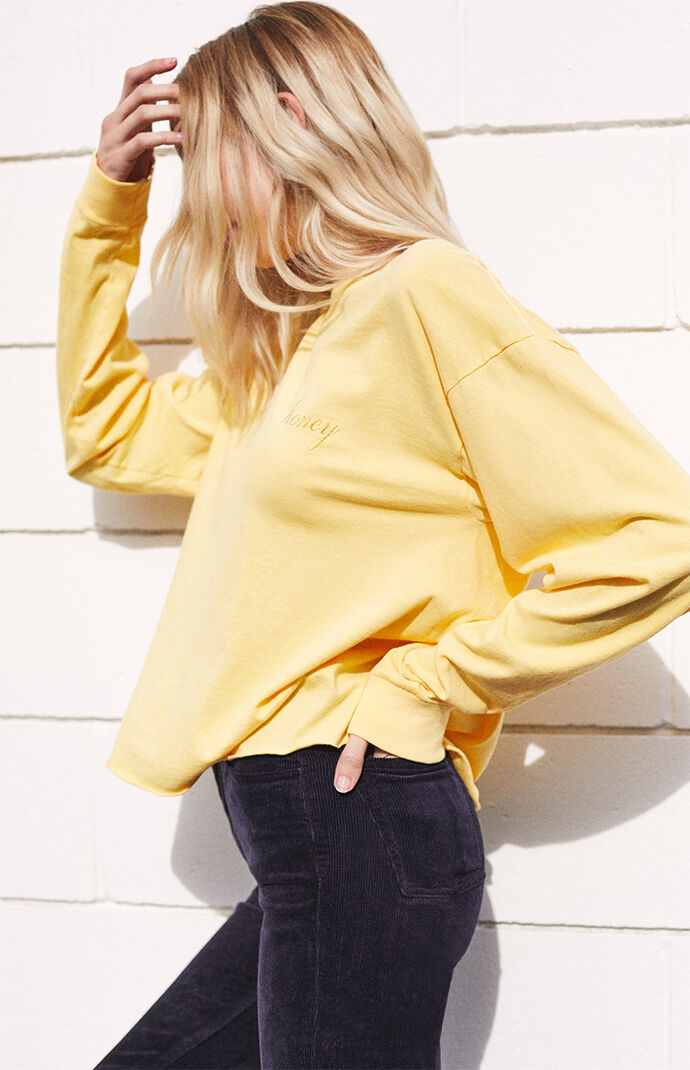 yellow honey long sleeve shirt