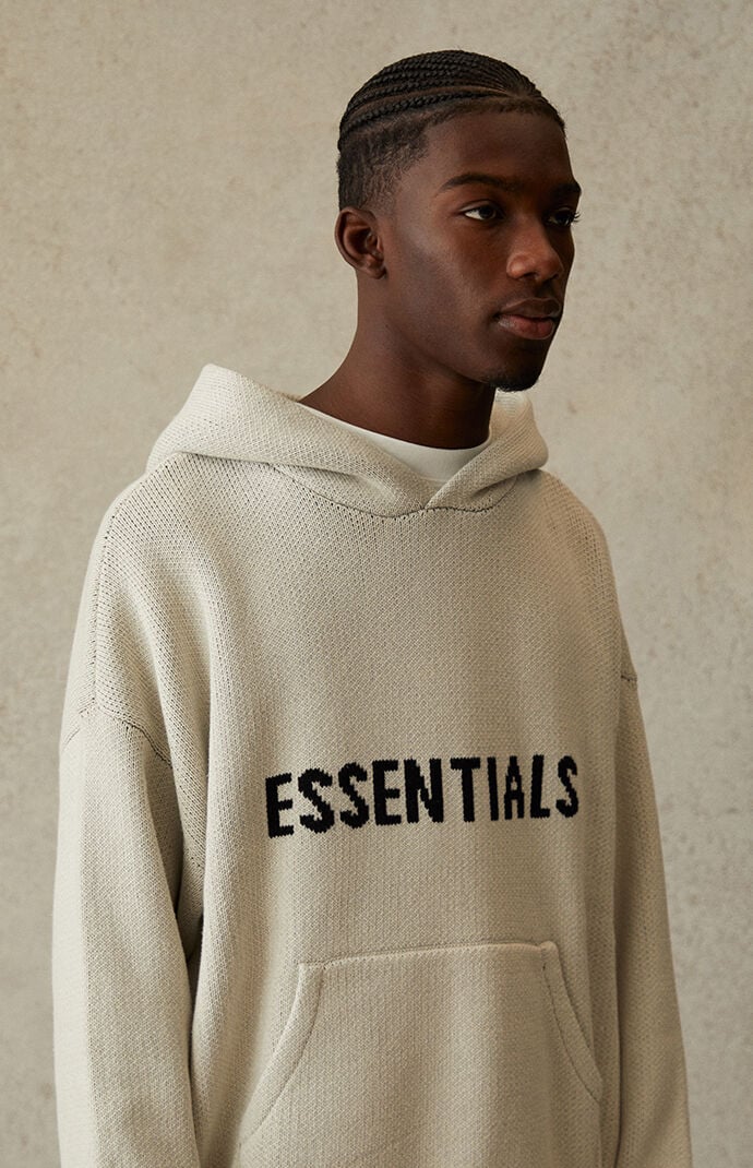 Fear of God Essentials Essentials Oatmeal Knit Sweater | PacSun