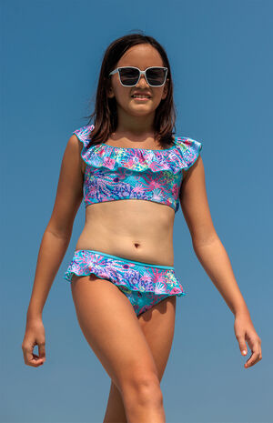 Kids Coral Bikini Set image number 3