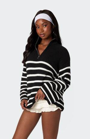 Oversized Quarter Zip Sweater image number 4