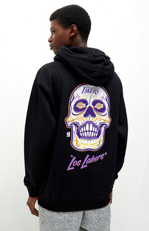 Los Angeles Lakers NBA Suga Glitch Hoodie By Mitchell and Ness - Mens