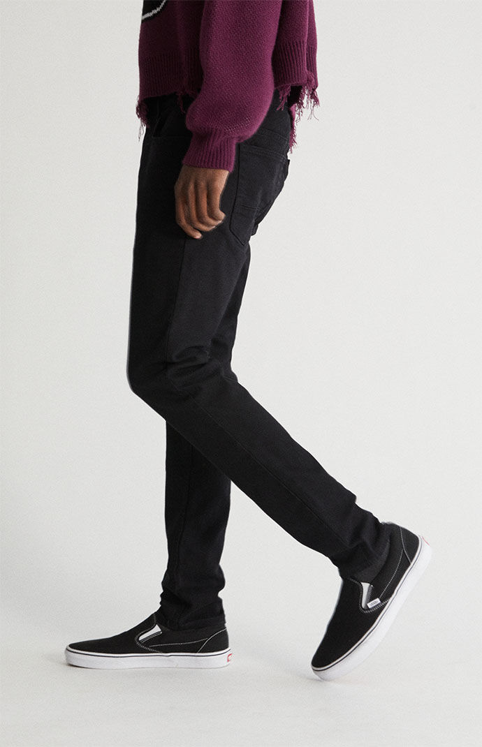 black skinny fit pants