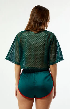 Green Satin Shorts image number 4